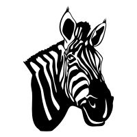 Aufkleber Zebra